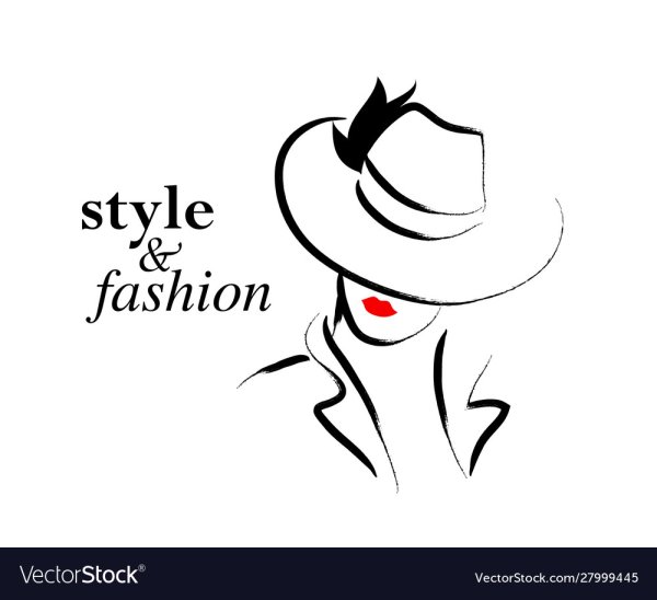 Трафарет дама в шляпе