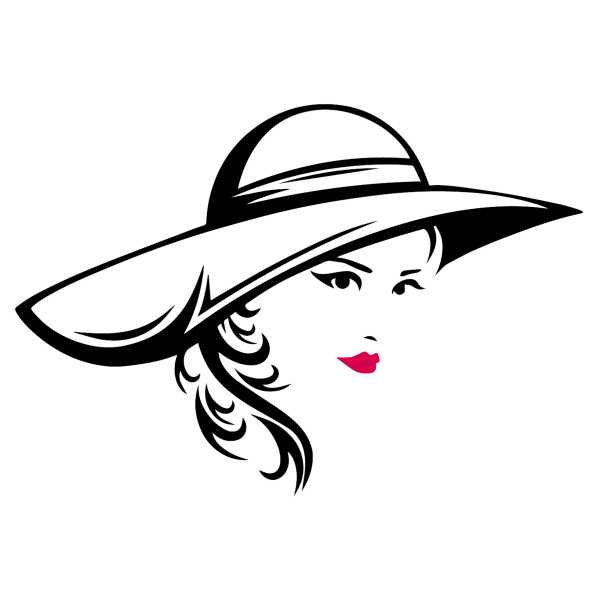 Силуэт девушки в шляпе