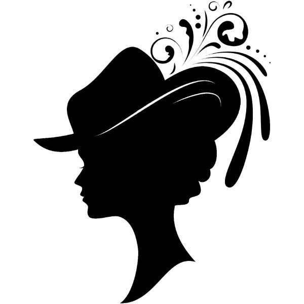 Женщина в шляпе в профиль