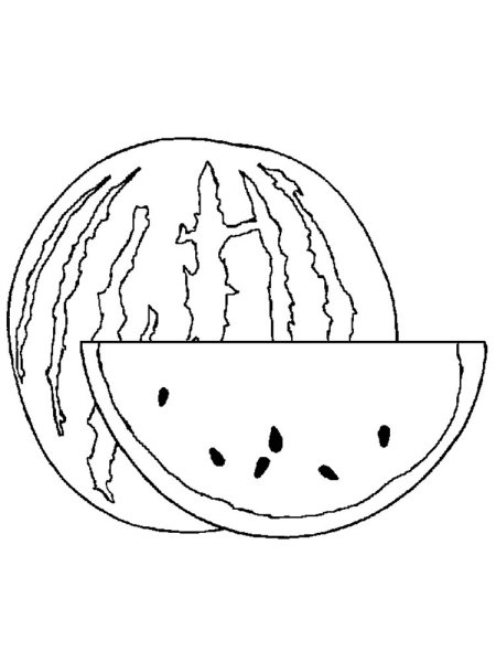 Долька арбуза раскраска