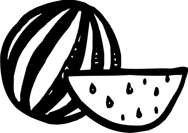 Картинка Арбуз раскраска