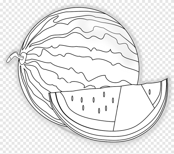 Арбуз раскраска для дошкольников
