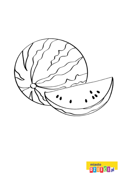 Распечатка и раскраска Арбуз