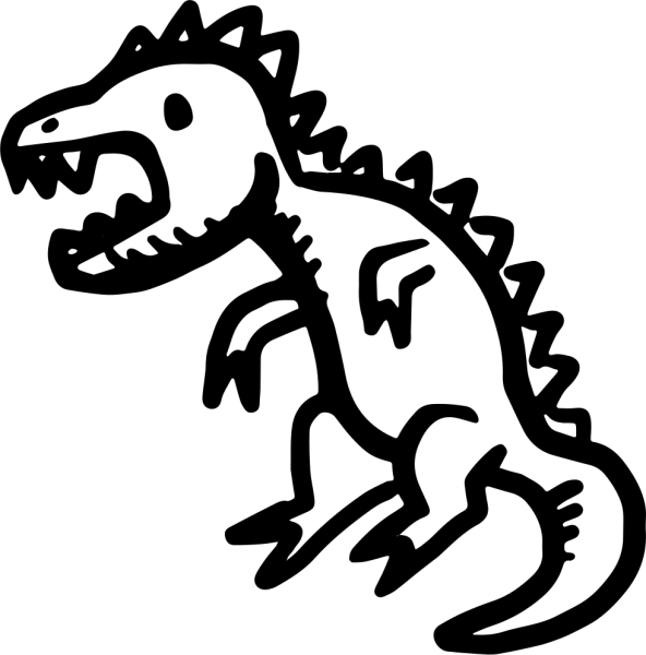 Динозаврик чб