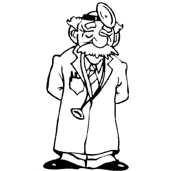 Раскраска врач ЛОР