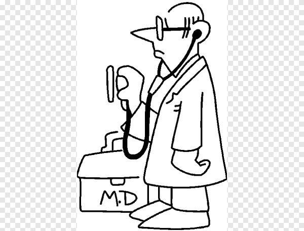 Врач раскраска для детей