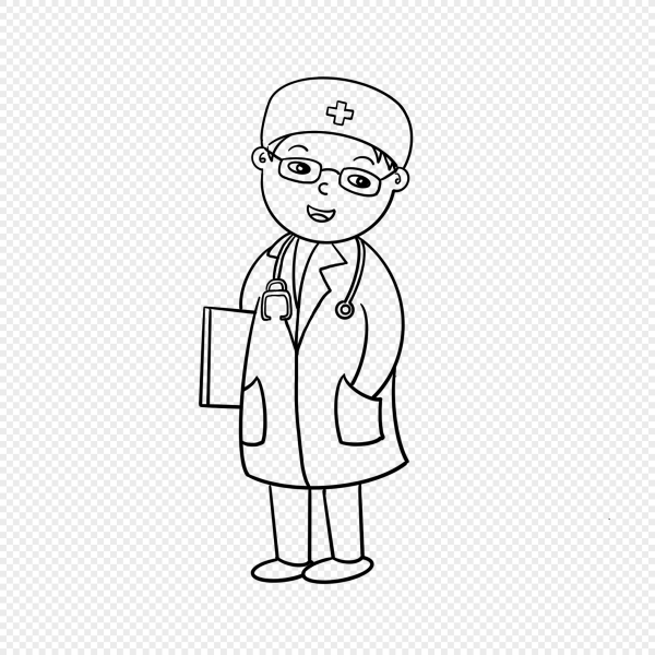 Врач раскраска для детей