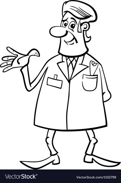 Раскраска профессия врач для детей