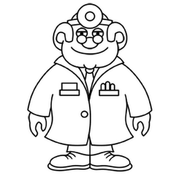 Врач со шприцом раскраска