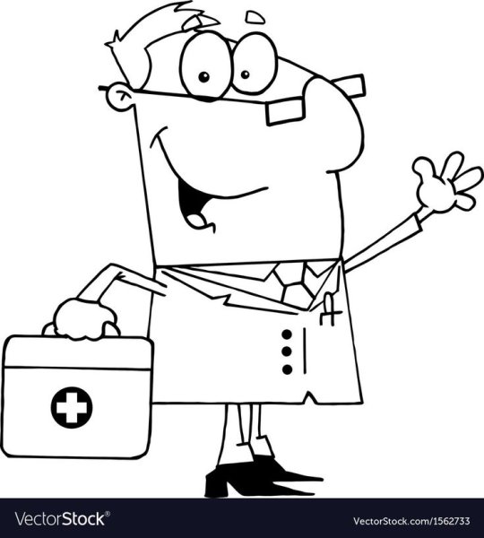 Раскраска врач