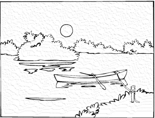 Раскраска пейзаж