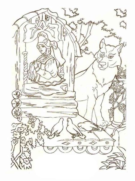 Раскраска Руслан и Людмила Черномор