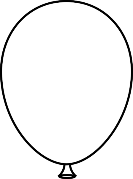Воздушный шарик раскраска