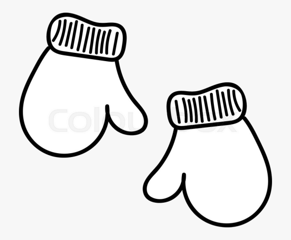 Варежка раскраска