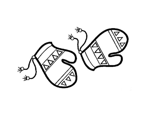 Рукавички раскраска