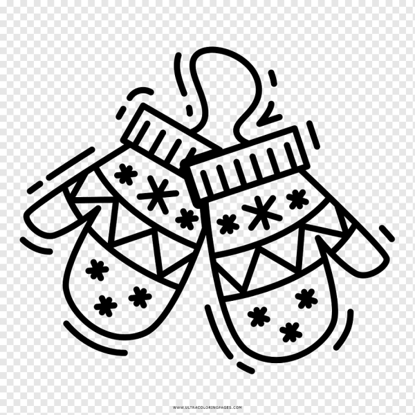 Новогодняя варежка раскраска