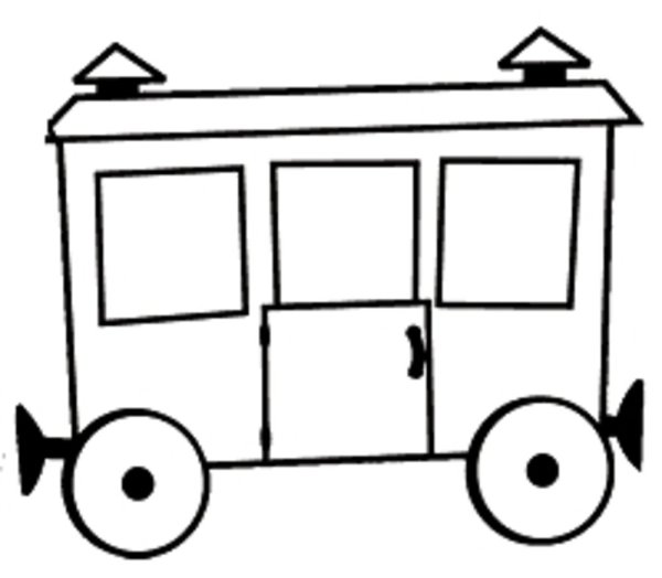 Паровозик из Ромашково с вагончиками раскраски для детей