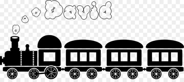 Силуэт поезда с вагонами