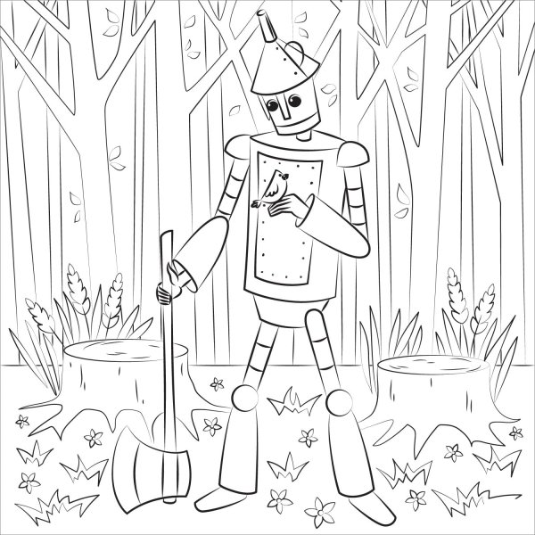 Раскраска к сказке волшебник изумрудного города