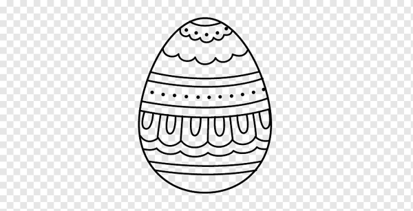 Пасхальное яйцо раскраски черно белые