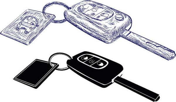 Эскиз ключ от машины