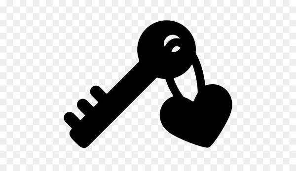 Силуэт ключа с брелком