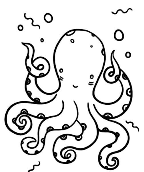 Осьминог картинка для детей