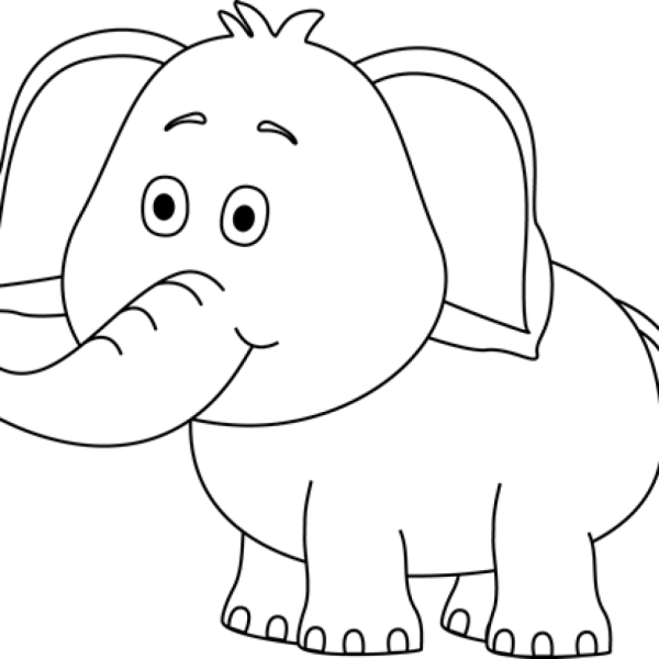 Слон рисунок для детей раскраска