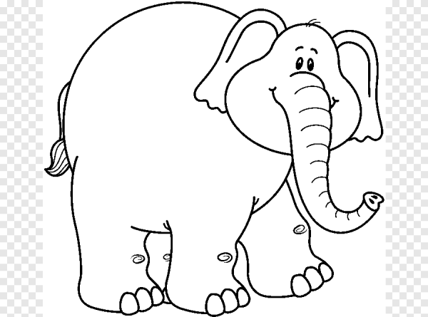 Слон раскраска для детей