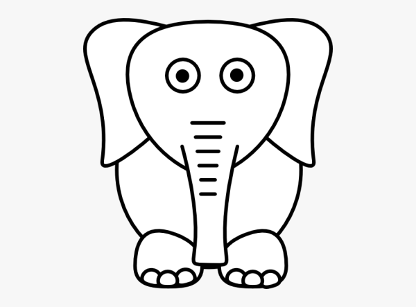 Контур слона сбоку