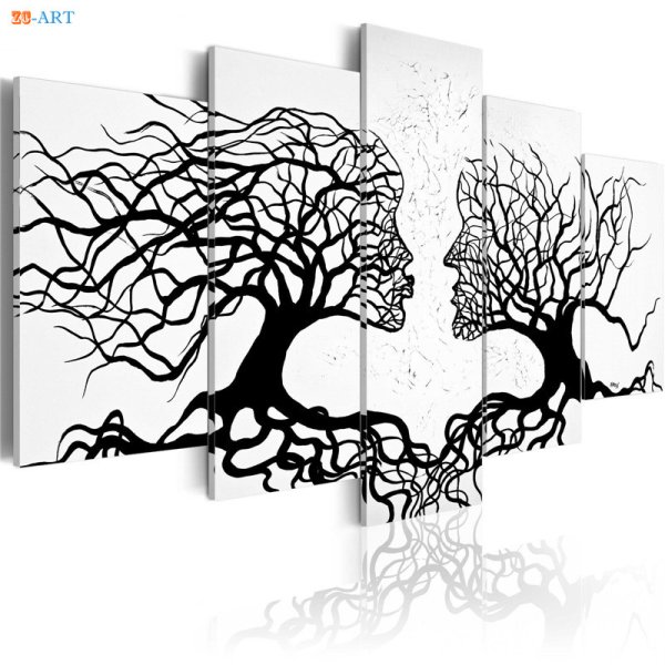 Панно черно белое на стену