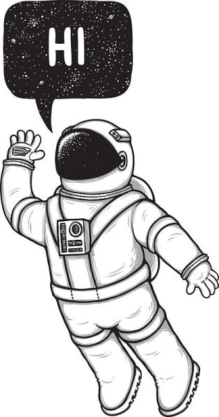 Наклейка космонавт