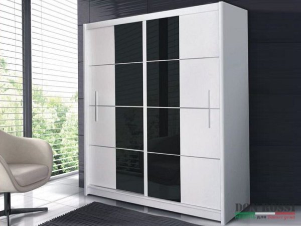 Шкаф купе черно белый