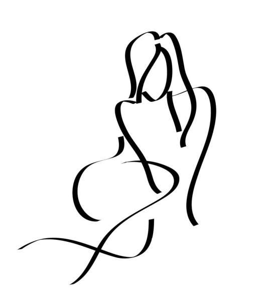 Женский силуэт рисунок