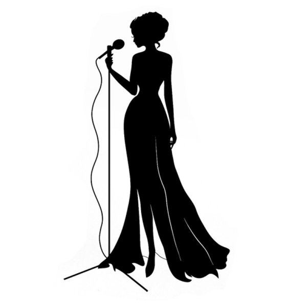 Силуэт девушки в платье