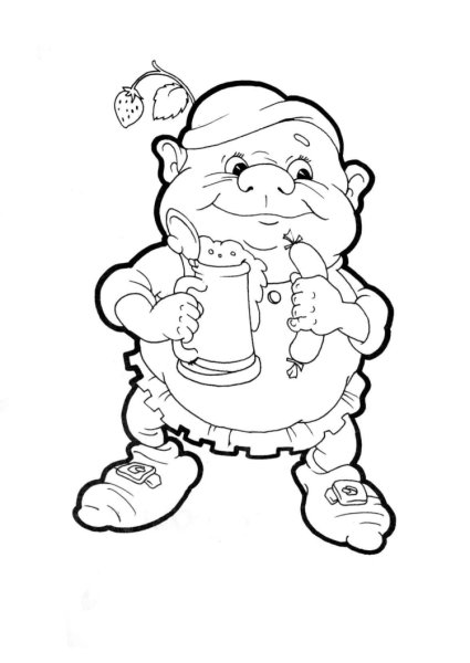 Домовой раскраска