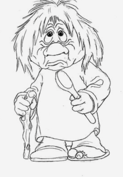 Домовой раскраска для детей