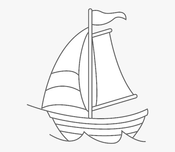 Раскраска. Кораблик