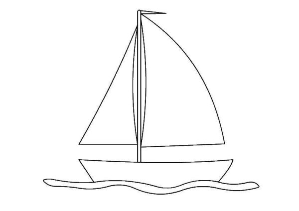 Кораблик на море раскраска для детей