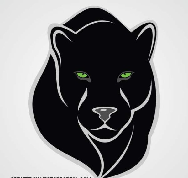 Силуэт пантеры в прыжке