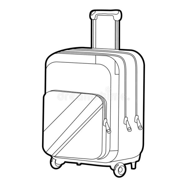 Чемодан раскраска