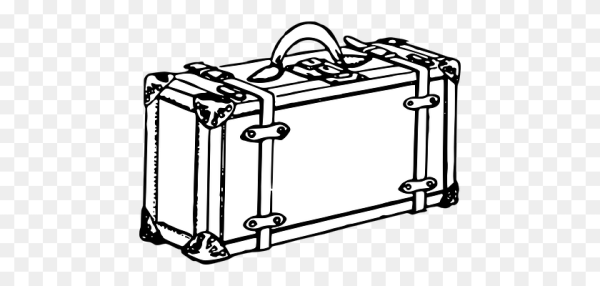 Чемодан черно белый рисунок