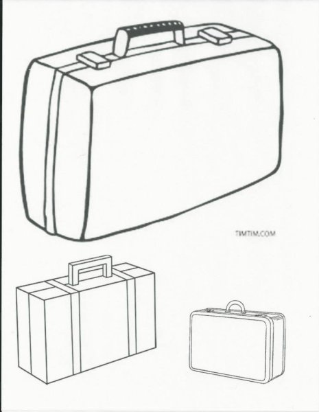 Чемодан раскраска