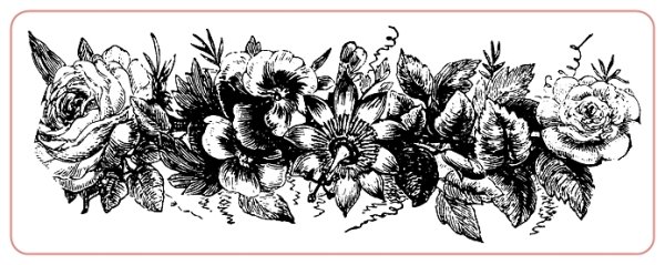 Цветы для декупажа монохром