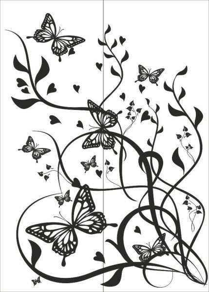 Трафареты для росписи бабочки