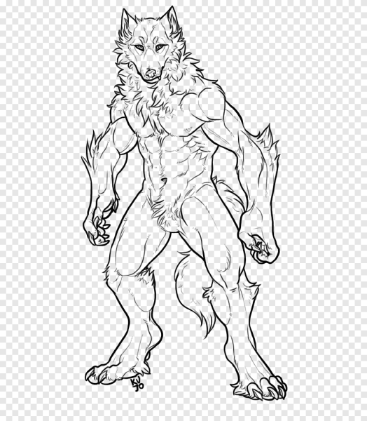 Раскраска волк оборотень