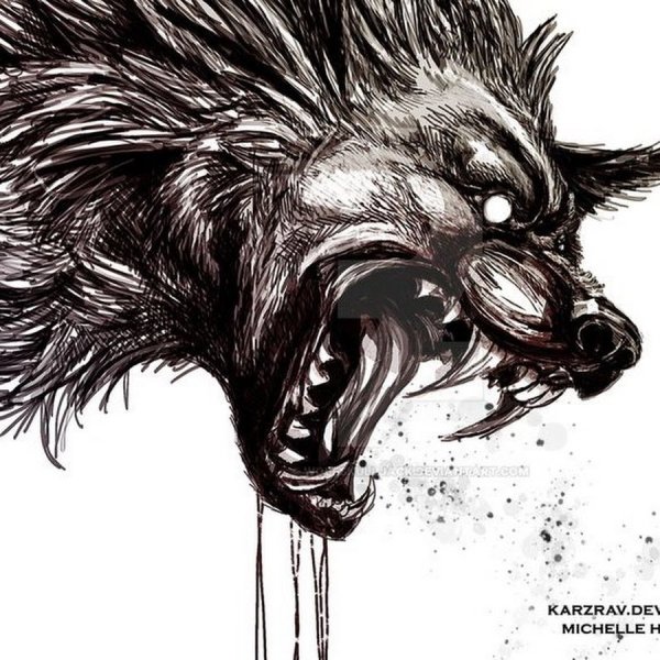 Татуировка оборотень эскиз