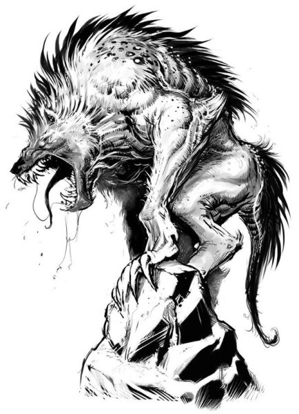 Вервольф тату эскиз