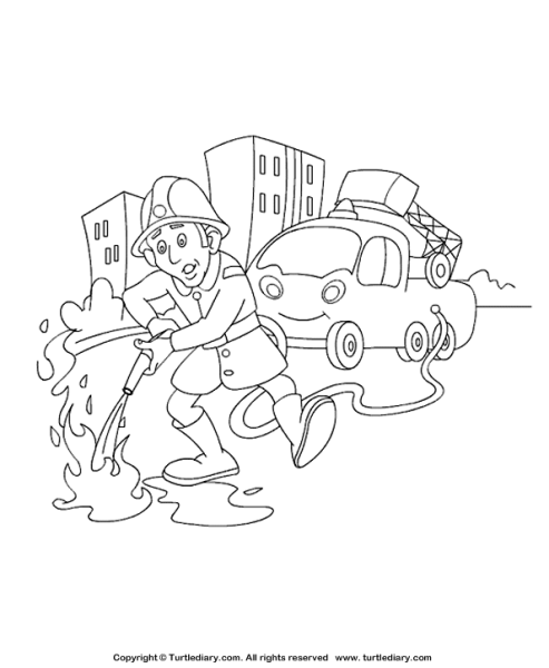 Раскраски на противопожарную тематику