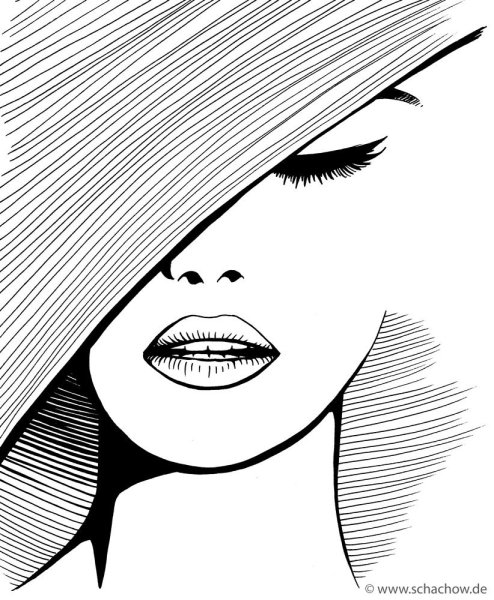 Набросок женского лица